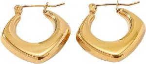 Gold Chunky Hoop Earrings For Women - Stainless Steel Hoop Earrings For Women,The Great Gifts For Women