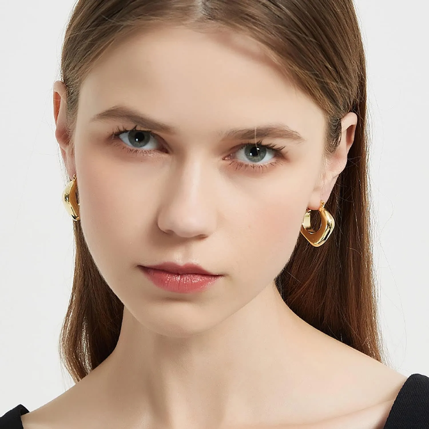 Gold Chunky Hoop Earrings For Women - Stainless Steel Hoop Earrings For Women,The Great Gifts For Women