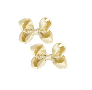 Gold Hair Clips, Bows Hair Barrettes Accessories,Hair Pins for Infant Toddler Baby Girls.(FJ78) (Gold A)