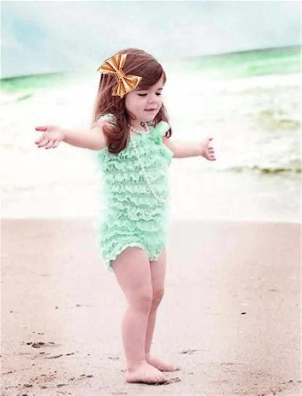 Gold Hair Clips, Bows Hair Barrettes Accessories,Hair Pins for Infant Toddler Baby Girls.(FJ78) (Gold C)