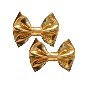 Gold Hair Clips, Bows Hair Barrettes Accessories,Hair Pins for Infant Toddler Baby Girls.(FJ78) (Gold C)