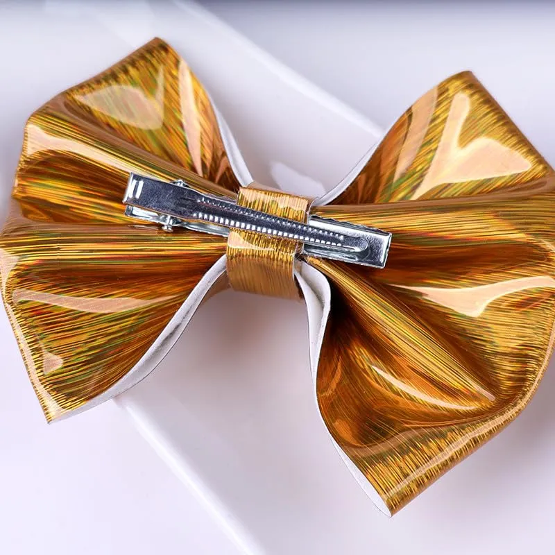 Gold Hair Clips, Bows Hair Barrettes Accessories,Hair Pins for Infant Toddler Baby Girls.(FJ78) (Gold)