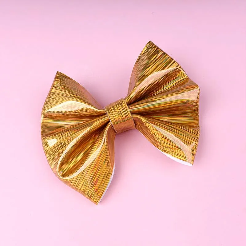 Gold Hair Clips, Bows Hair Barrettes Accessories,Hair Pins for Infant Toddler Baby Girls.(FJ78) (Gold)