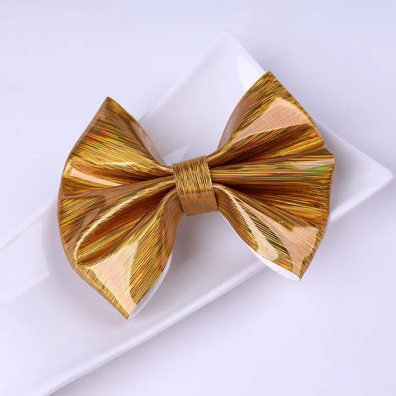 Gold Hair Clips, Bows Hair Barrettes Accessories,Hair Pins for Infant Toddler Baby Girls.(FJ78) (Gold)