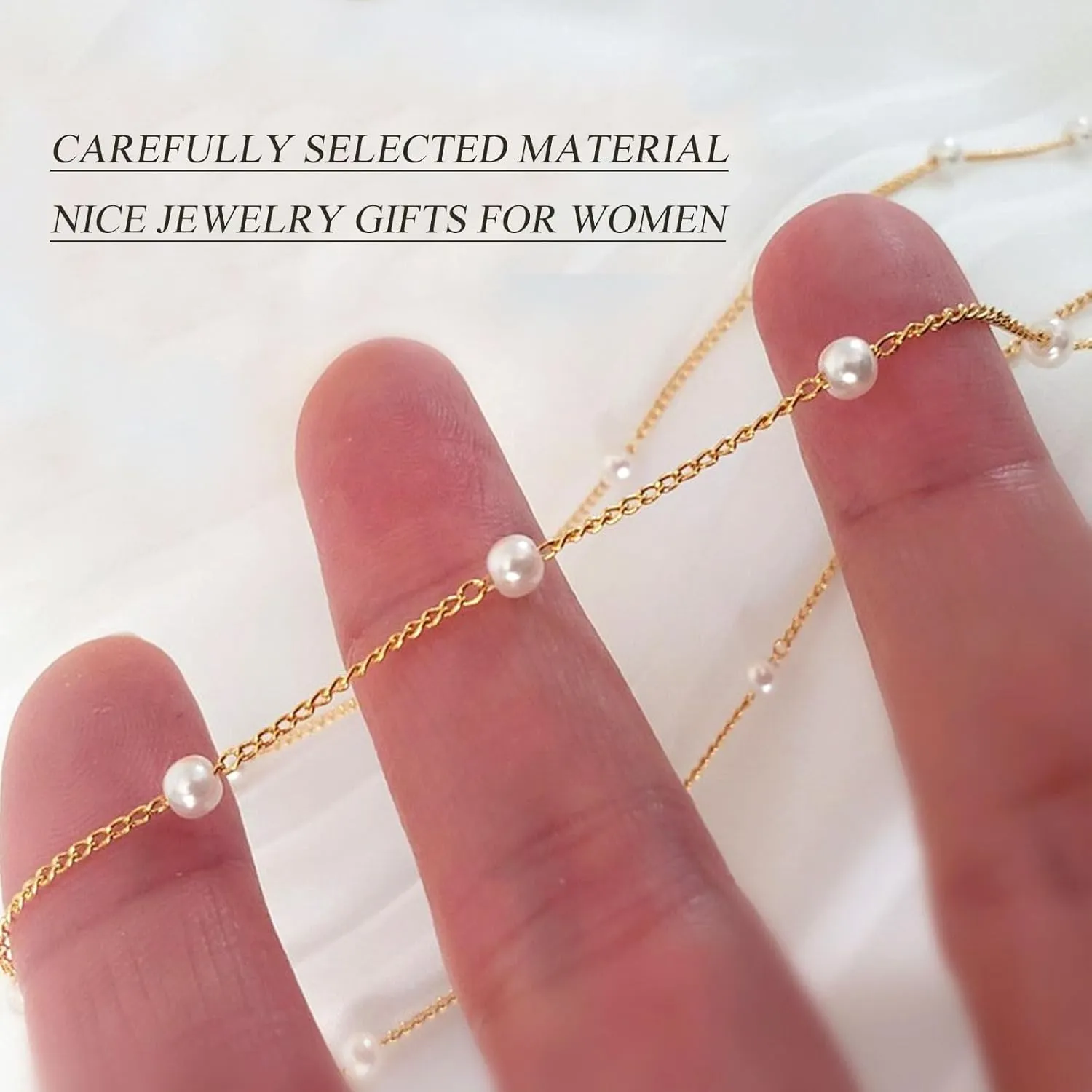Gold Silver Pearl Necklaces for Women Dainty Pearls Necklace Round Imitation Choker Simple Bridesmaid Wedding Jewelry