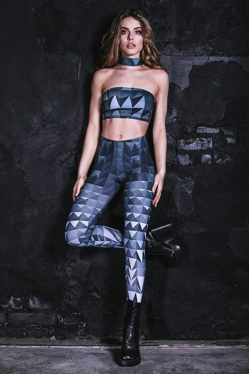 Grey Metal Choker Top