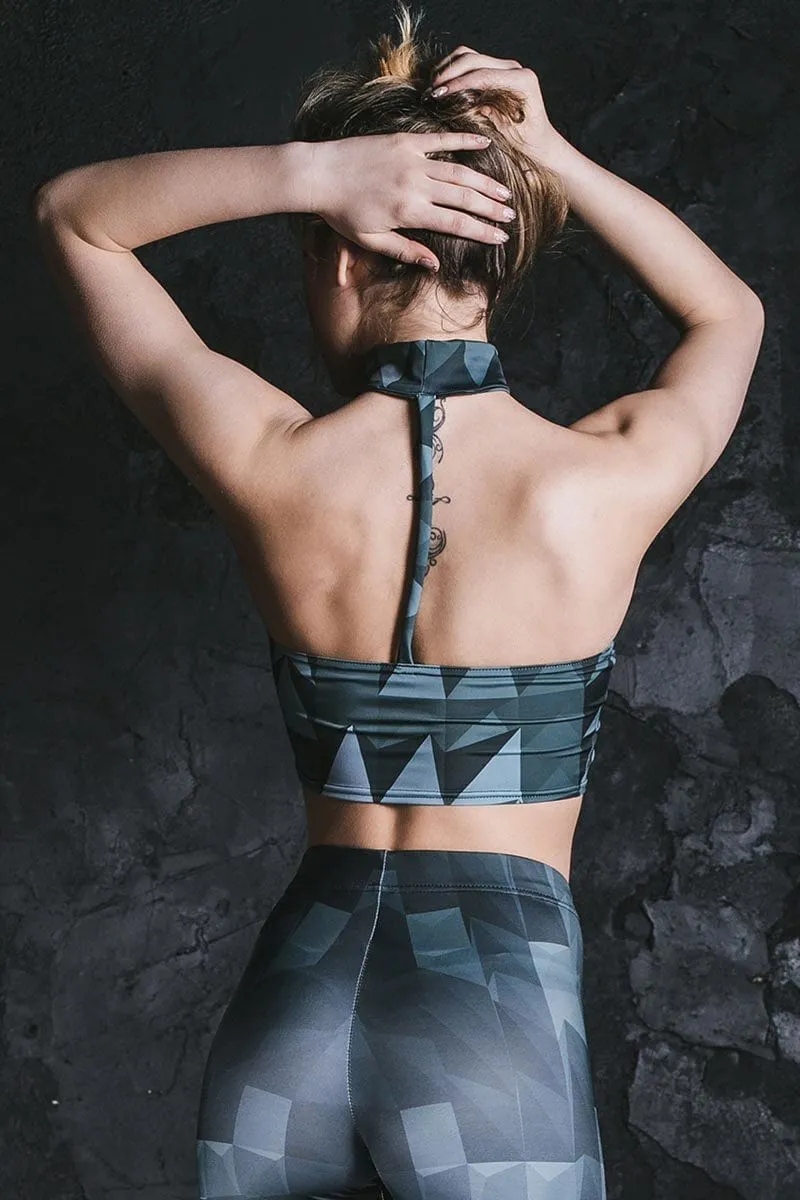Grey Metal Choker Top