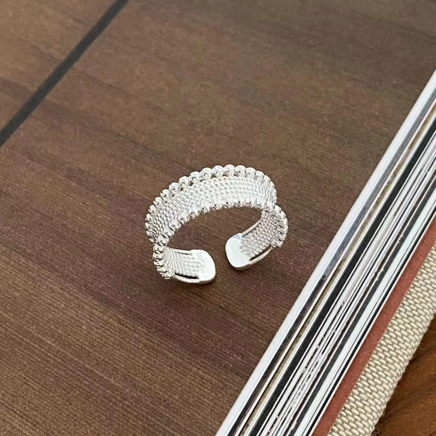 Handmade Rings 925 Sterling Silver Rings Statement Rings Adjustable Open Rings Jewelry Gifts for Women