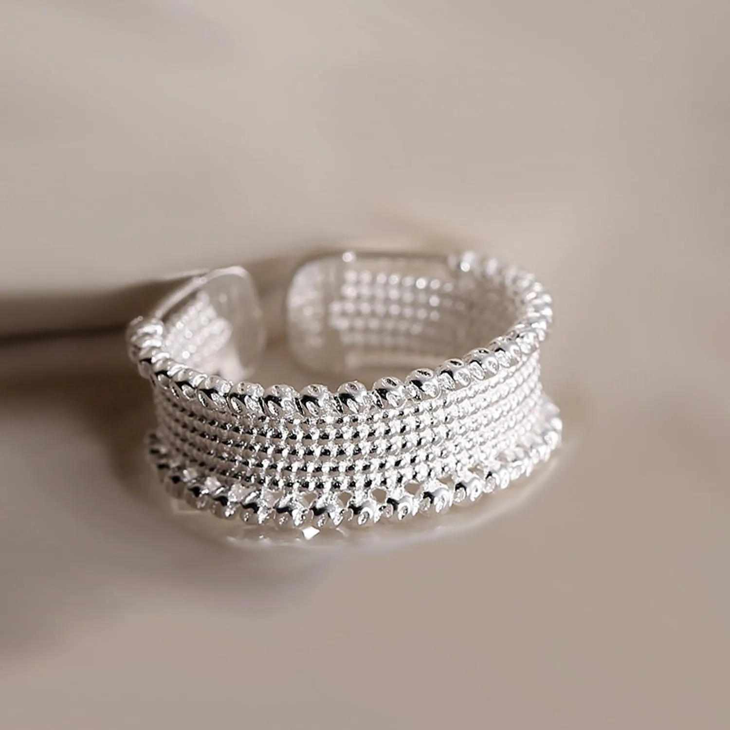 Handmade Rings 925 Sterling Silver Rings Statement Rings Adjustable Open Rings Jewelry Gifts for Women