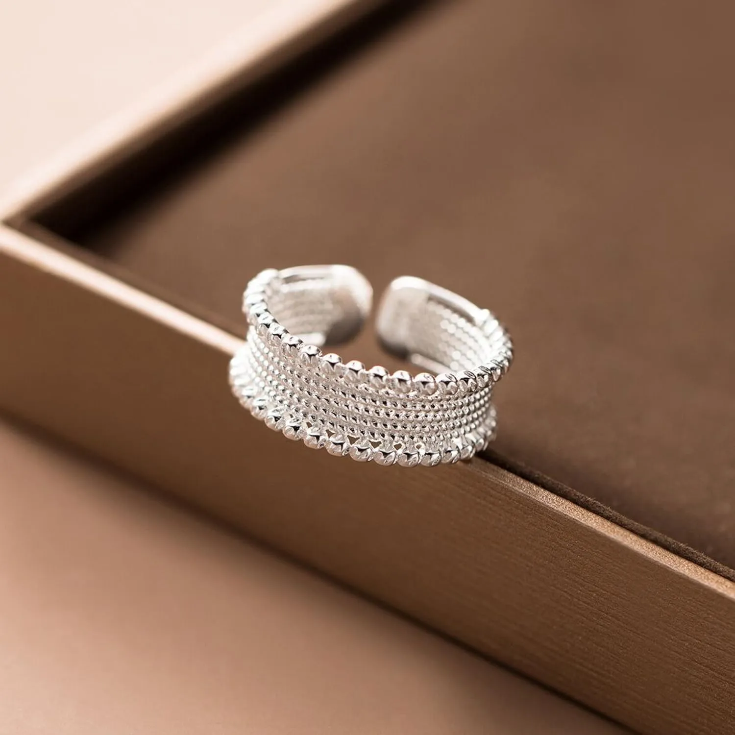 Handmade Rings 925 Sterling Silver Rings Statement Rings Adjustable Open Rings Jewelry Gifts for Women