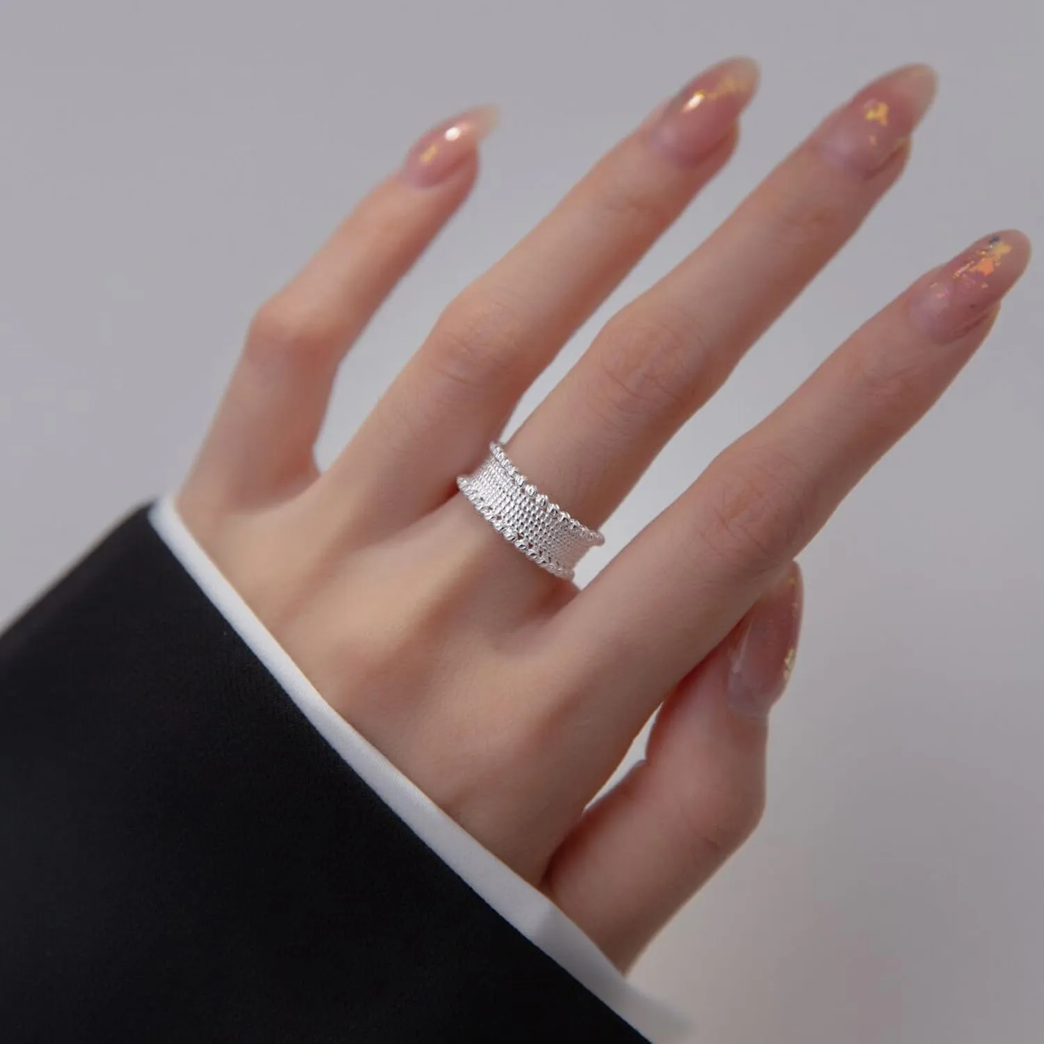 Handmade Rings 925 Sterling Silver Rings Statement Rings Adjustable Open Rings Jewelry Gifts for Women