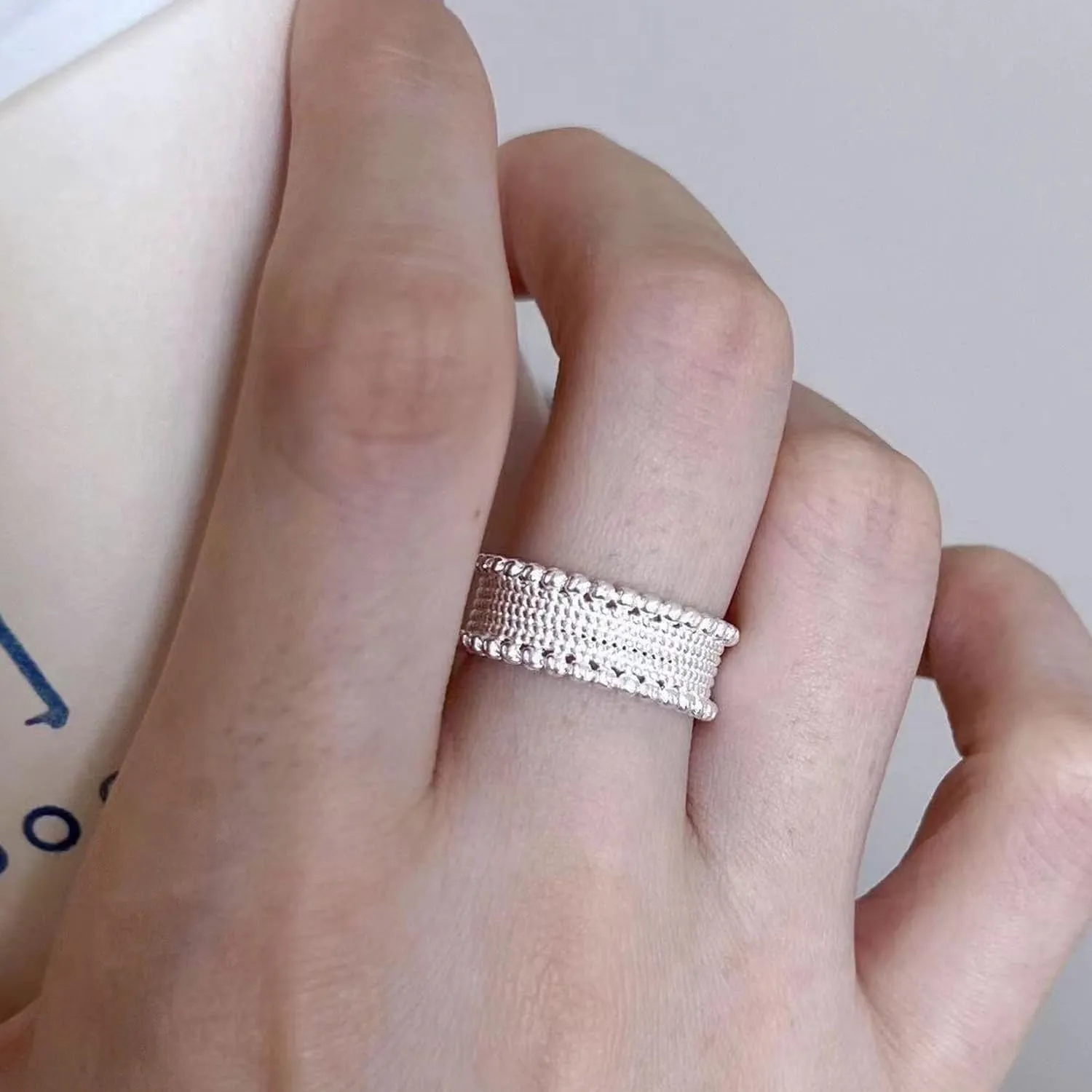 Handmade Rings 925 Sterling Silver Rings Statement Rings Adjustable Open Rings Jewelry Gifts for Women