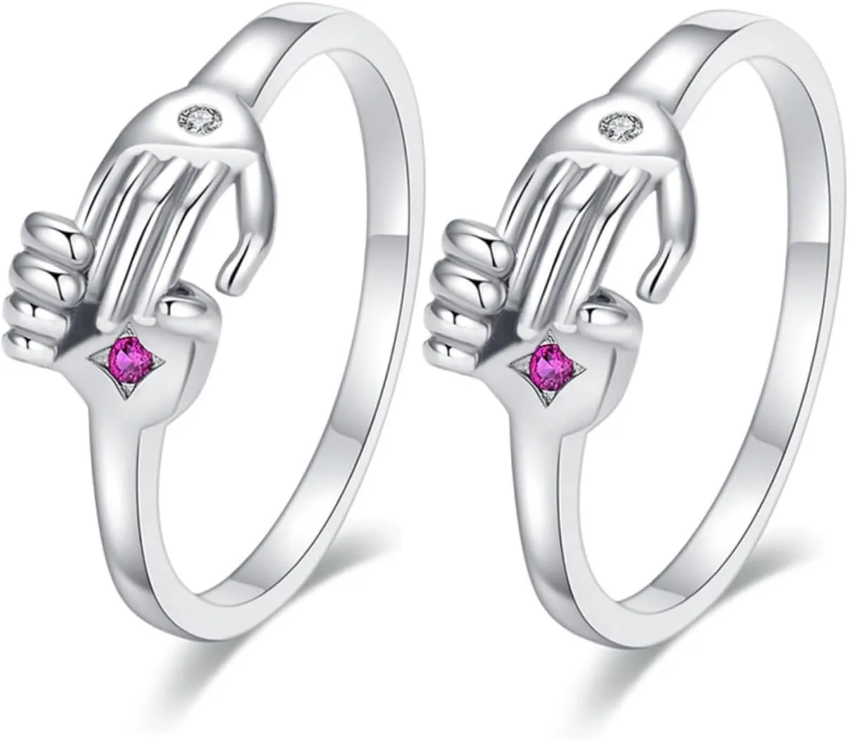 Hemoton Pcs Couples Ring Set Adjustable Opening Lover Rings for Women Men for Valentine's Day