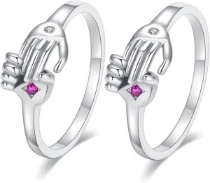 Hemoton Pcs Couples Ring Set Adjustable Opening Lover Rings for Women Men for Valentine's Day
