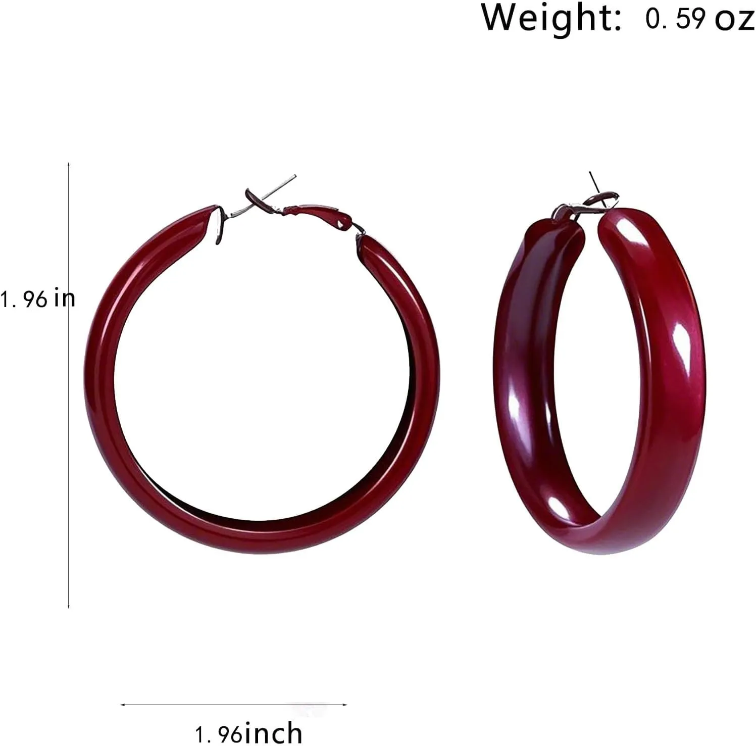 Hoop Earrings for Women Exaggerated Hoops Earring 80s 90s Statement Hoop Earrings Lightweight Anti-Allergy Oversized Hoops Earring for Women