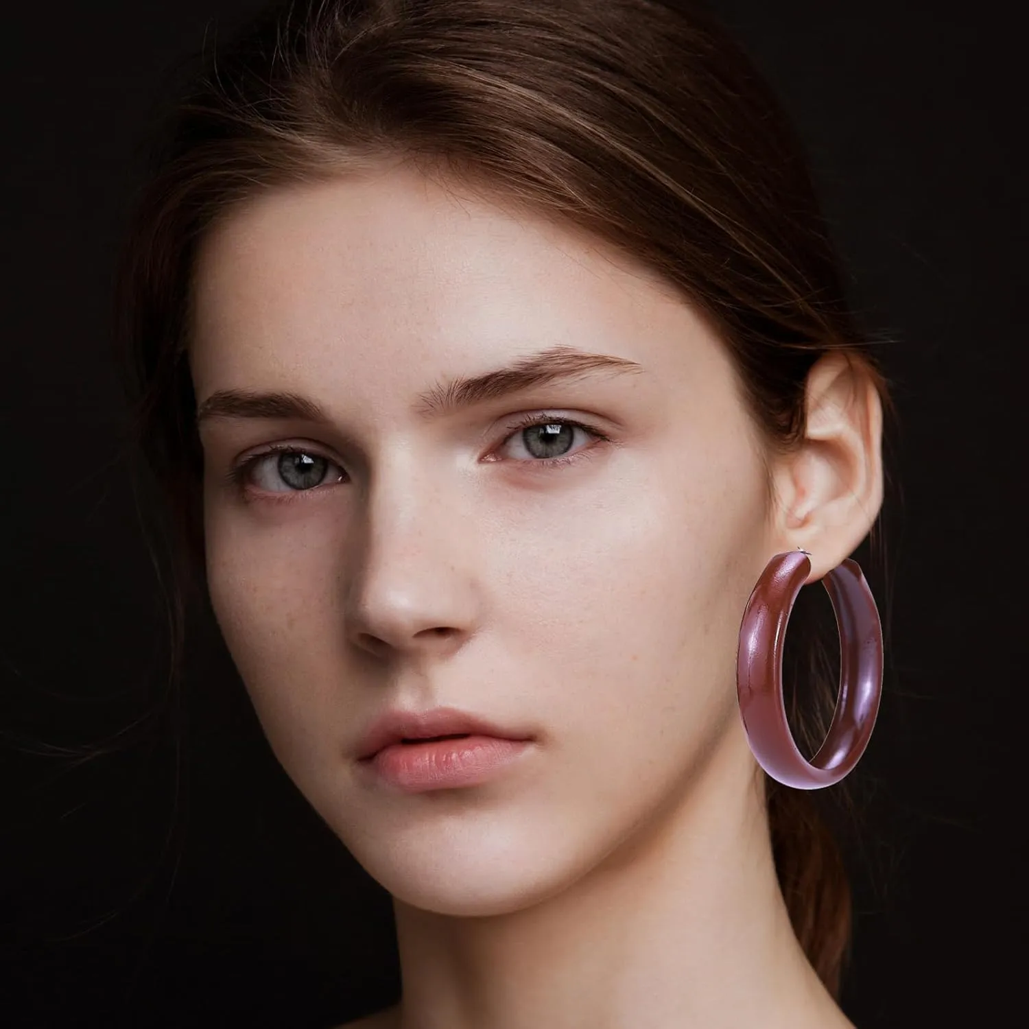 Hoop Earrings for Women Exaggerated Hoops Earring 80s 90s Statement Hoop Earrings Lightweight Anti-Allergy Oversized Hoops Earring for Women