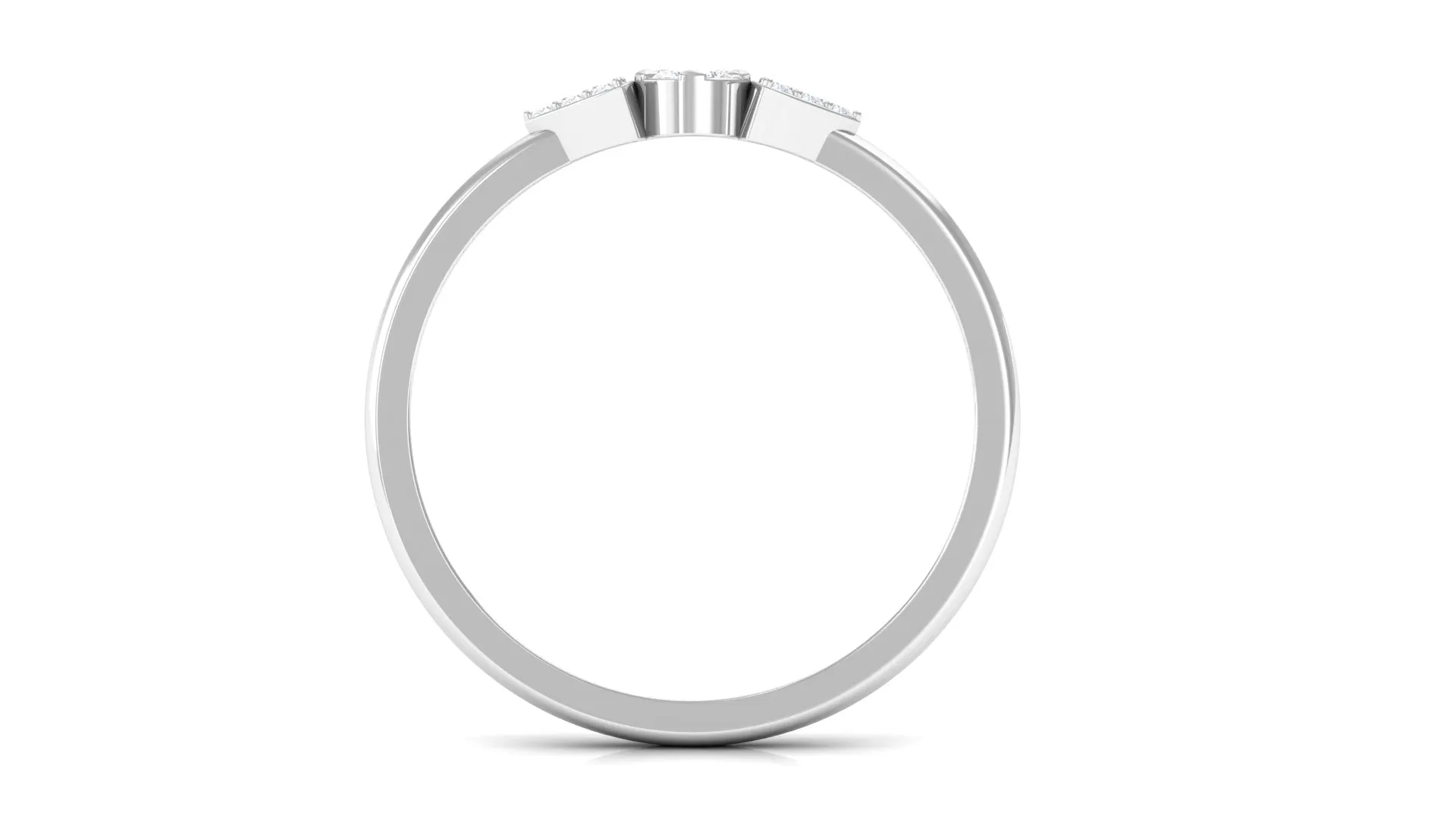 Illusion Set Real Diamond Minimal Promise Ring in Gold