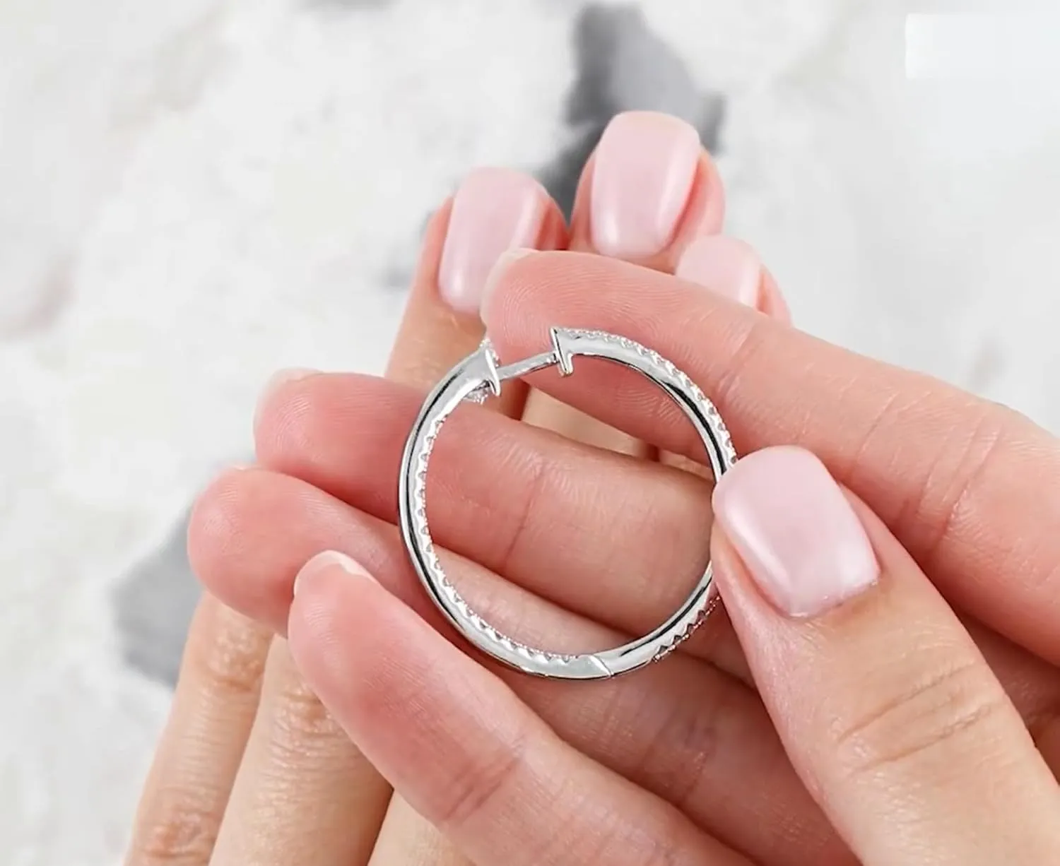 Inside out Diamond (0.87ct) Hoop Earring, Large 30MM Hoop Earrings, Diamond Huggie Hoop Earring, 14K Solid Gold Hoop Earrings, Gift For Her.