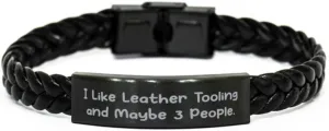 Inspire Leather Tooling Gifts, I Like, Epic Birthday Braided Leather Bracelet For Friends, Engraved Bracelet From Friends, Cool leather gifts, Leatherworking, Handmade leather gifts