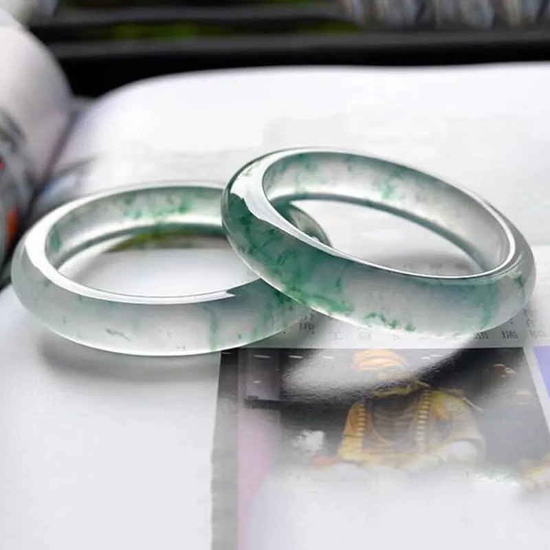 Jade Bracelet for Women Jade Bangle Bracelets with Box Good Luck Bangle Wedding Mother's Day Gift