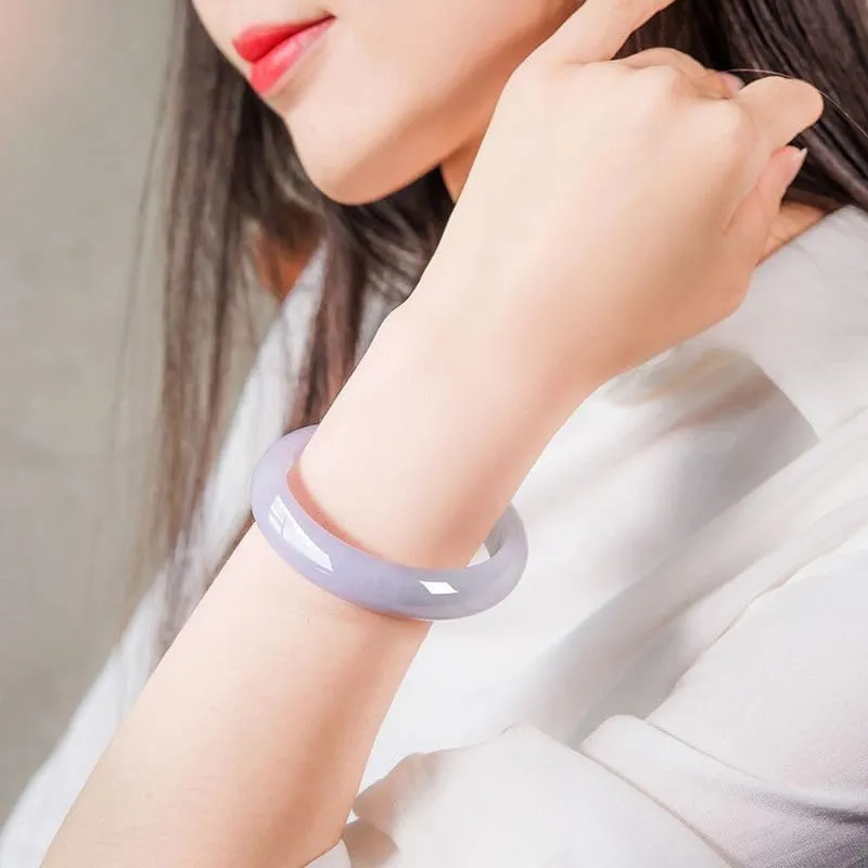 Jade Bracelet for Women Jade Bangle Bracelets with Box Good Luck Bangle Wedding Mother's Day Gift