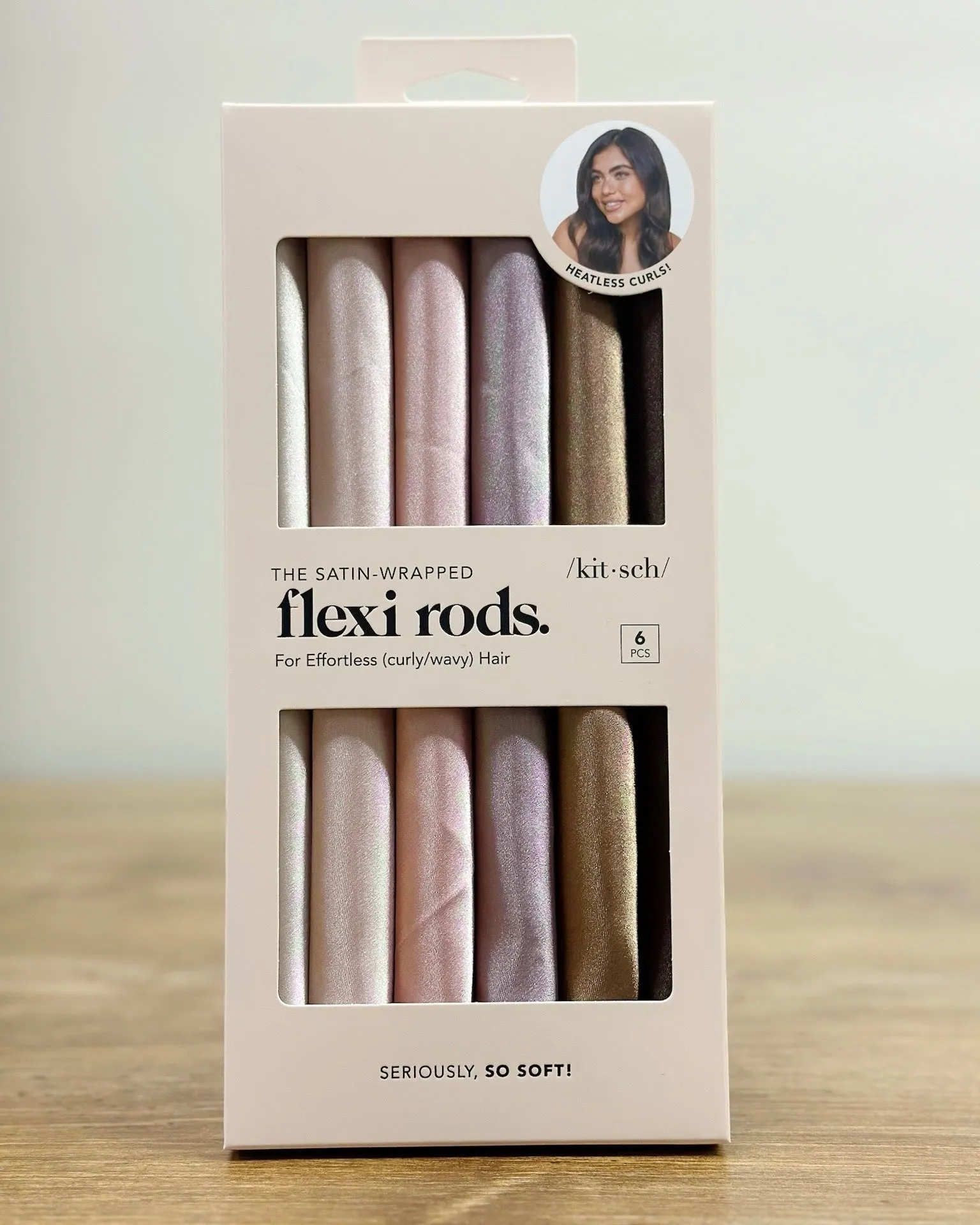 Kitsch Satin Wrapped Flexi Rods - 6pc Set