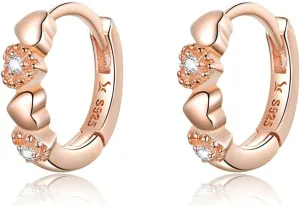 Leaf Huggie Hoop Earrings Small Hoop Earrings for Women 925 Sterling Silver Huggie Earrings Cute Earrings Hypoallergenic Huggie Hoop Earrings Jewelry Gifts for Women