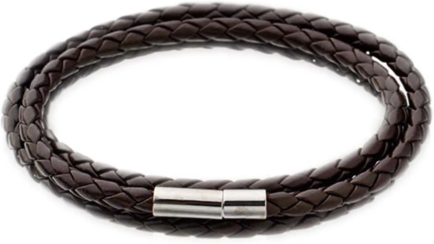 Leather Bracelet Mens Braided Bracelet Leather Wrap Bracelet Punk Wristband Bangle Mens Bracelet Birthday Gifts Jewelry