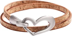 Leather Heart Bracelet for Women Leather Choker Collar Necklace Charm Bracelets Heart Warp Bracelet Trendy Jewelry Valentines Day Gifts for Her
