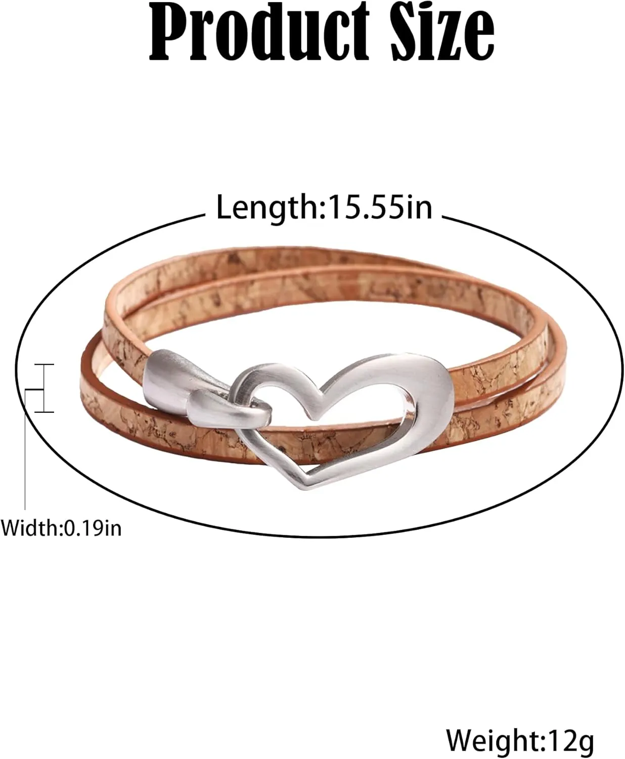 Leather Heart Bracelet for Women Leather Choker Collar Necklace Charm Bracelets Heart Warp Bracelet Trendy Jewelry Valentines Day Gifts for Her