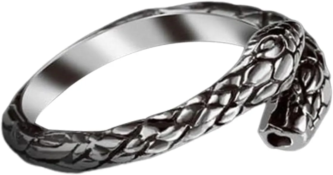 LIFKOME Snake Ring for Men's Fashion Retro Knuckle Ring Adjustable Men's Fashion