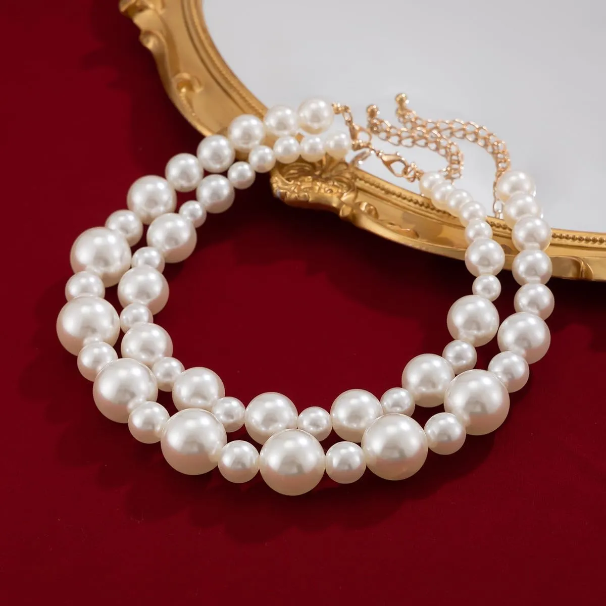 Long Pearl Necklaces for Women Layered Pearl Necklace Chunky Pearl Necklace Jewelry