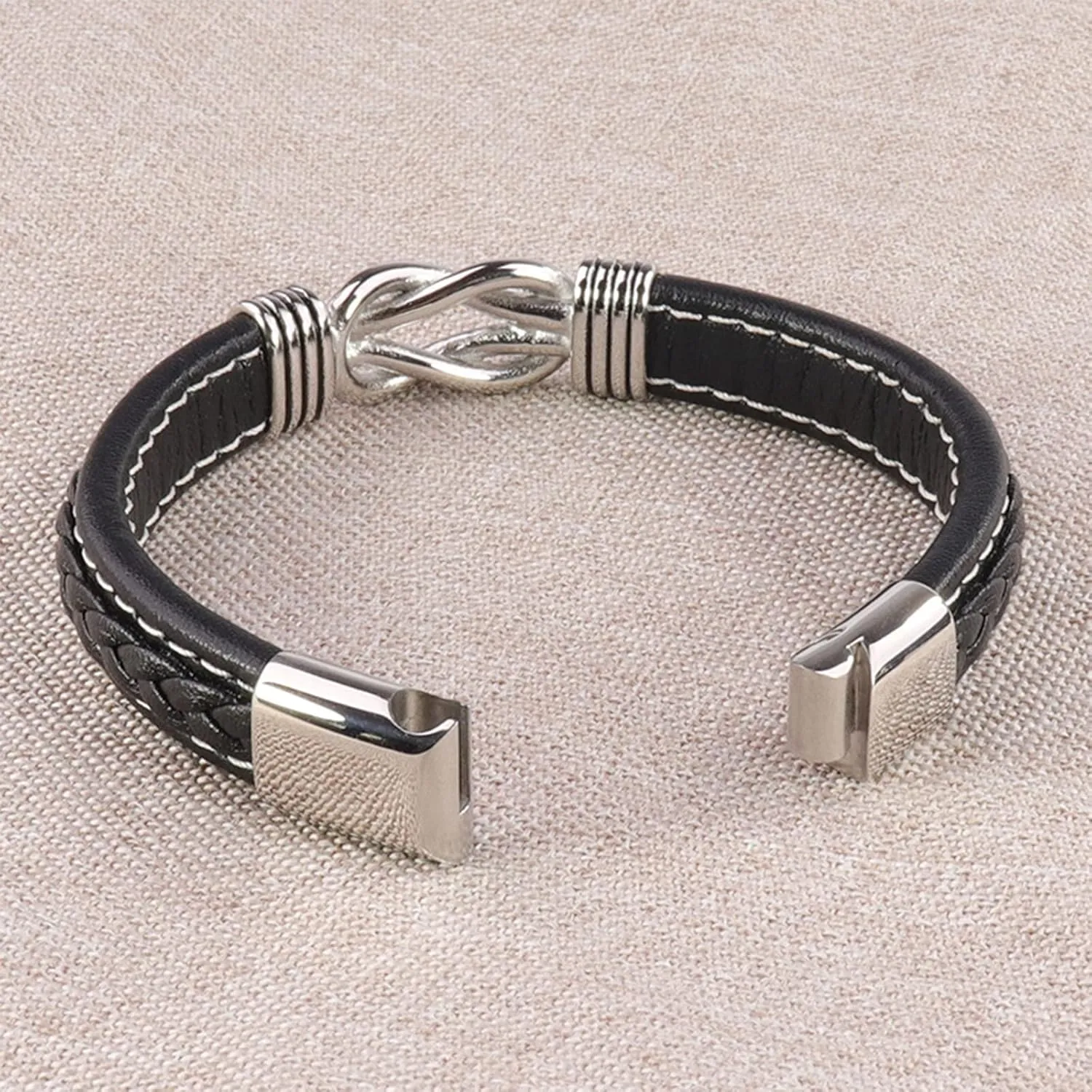 Long tiantian To My Son Bracelet from Mom Mother Son Bracelet Son Gifts from Mom Mother and Son Linked Together Bracelet