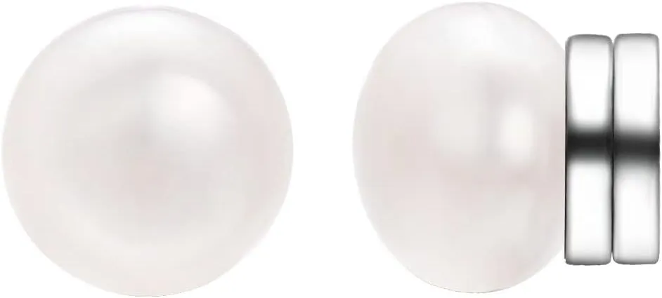 Magnetic Pearl Earrings for Women Freshwater Pearl Clip Earrings Silver Magnet Fake Earrings for Non Pierced Ears 6mm 8mm