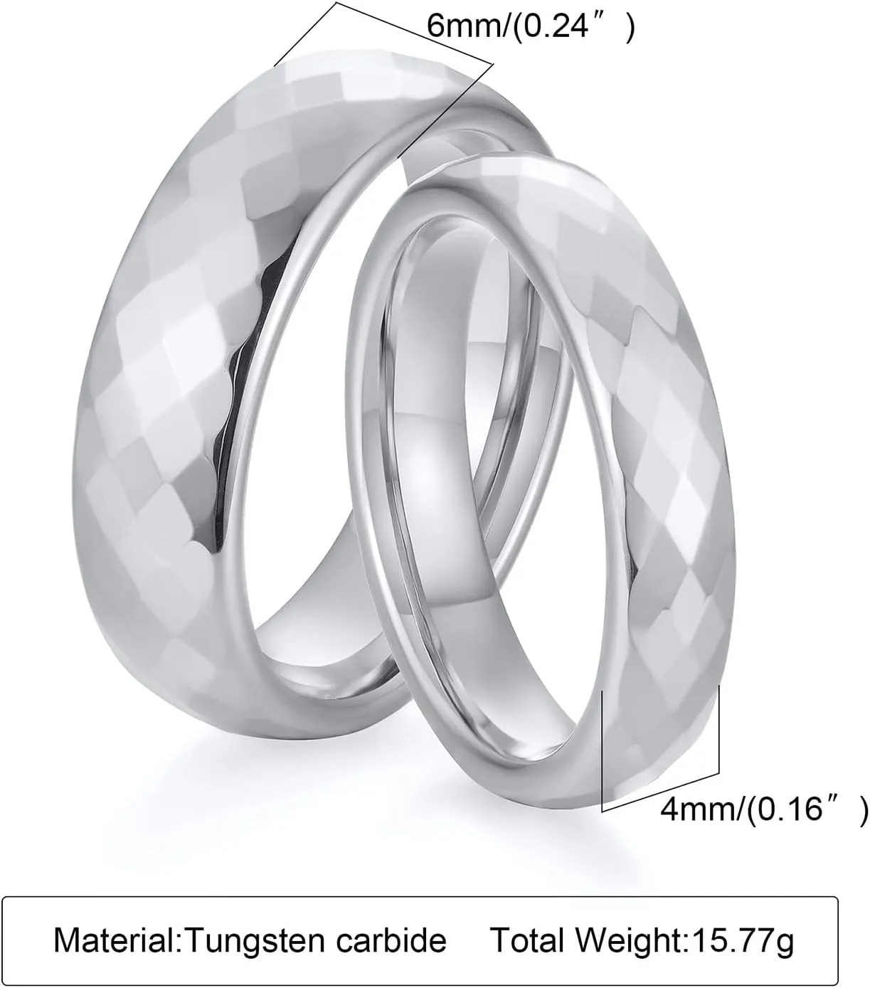 MEALGUET Personalized Couple Rings,Custom Engrave Tungsten/Stainless Steel His and Her Matching Promise Wedding Ring Set for Men Women,Custom Spinner Rings,Gifts for Valentine's Day