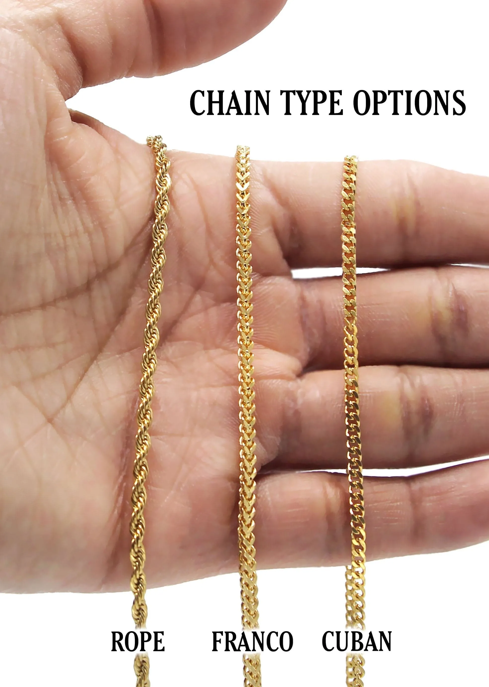 Mens Gold Plated Cuban Link Chain & Angel Pendant | Appx. 19.4 Grams