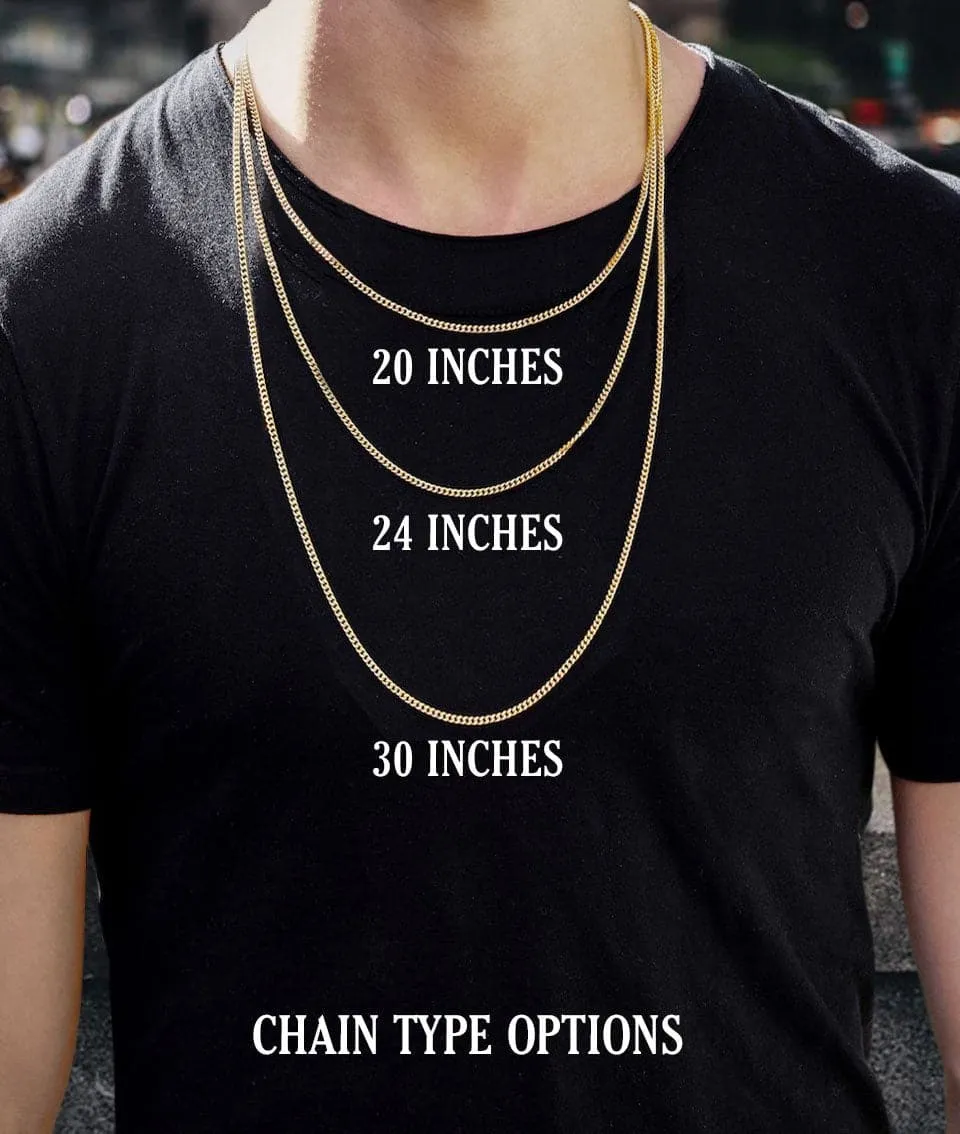 Mens Gold Plated Cuban Link Chain & Angel Pendant | Appx. 19.4 Grams