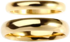 Mens Jewelry Rings, Stainless Steel Ring for Women Gold Polished Ring Valentine's Day Couple Rings