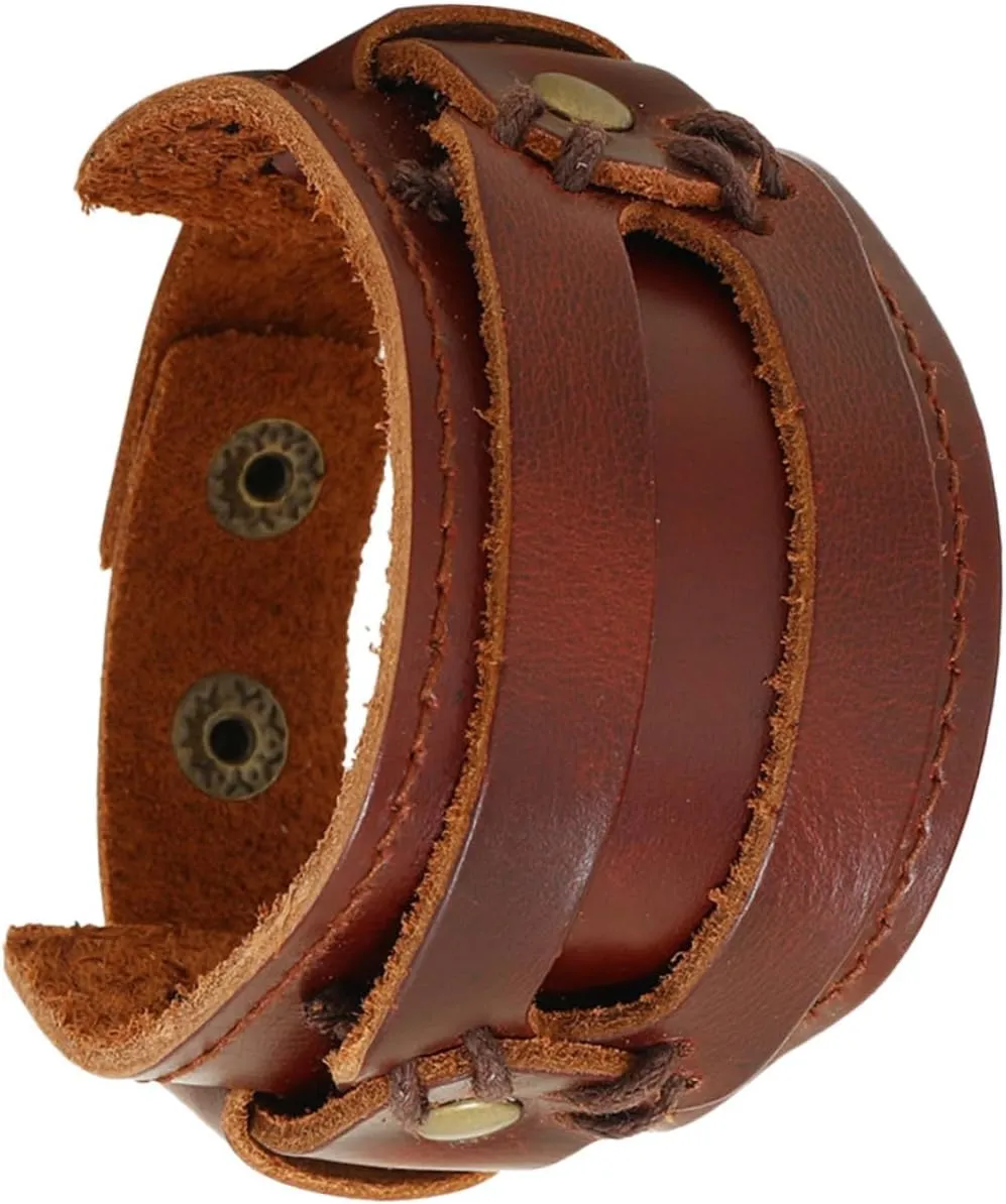 Men's Wrist Bracelet Retro African Style Leather Bracelet for Men Women