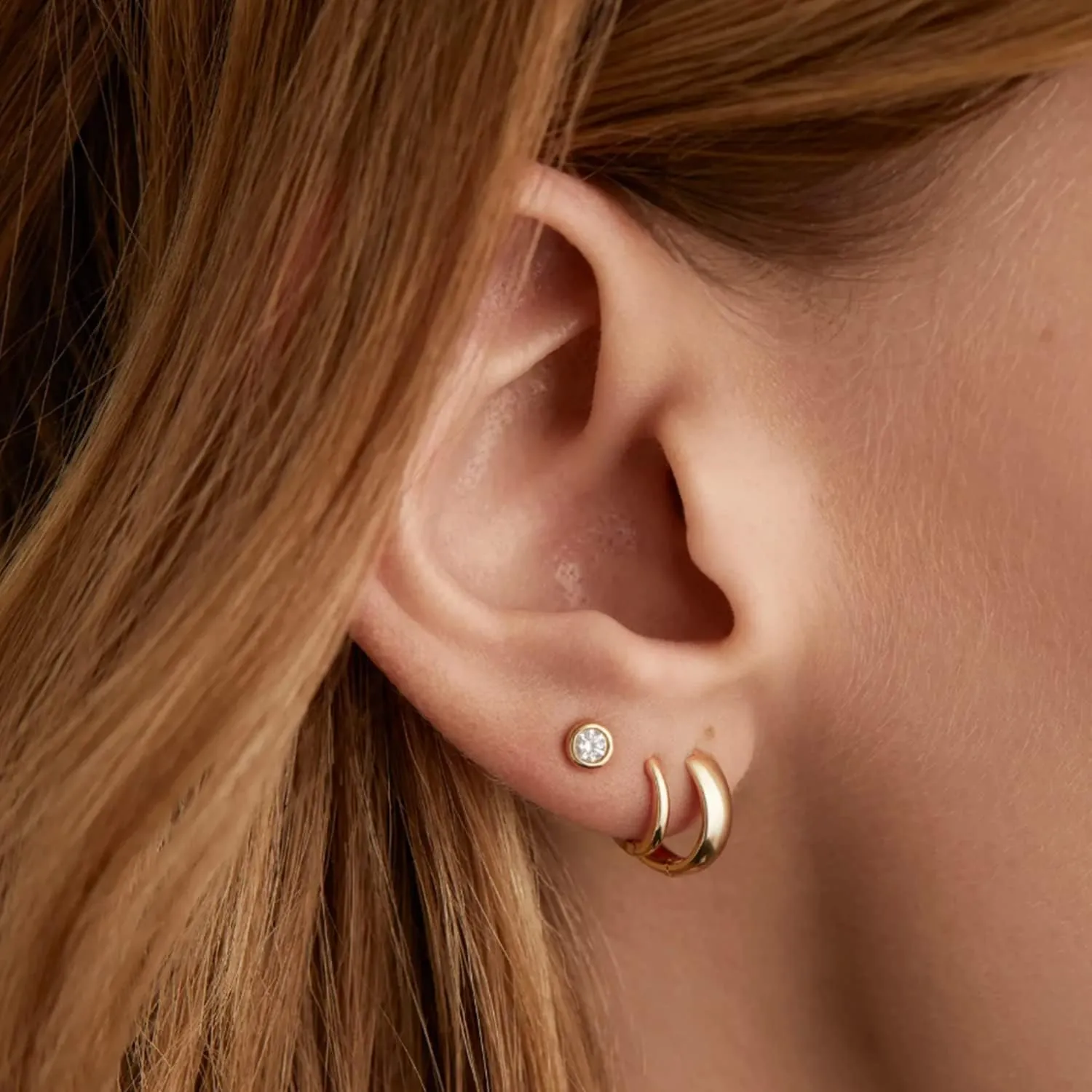 Milacolato Gold Hoop Earrings for Women Small Huggie Hoop Earrings | 14K Gold Plated Sterling Silver Hoop Earrings | Cartilage Hoop Earrings | 12/18/25mm