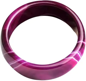 Natural Agate Bracelet With Wide Strip Purple Chalcedony Jade Bracelet 58-62MM Fengshui Fashion Jade Bangle bracelet For Women Genuine