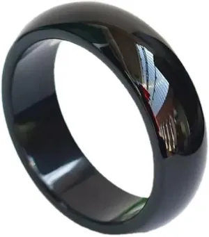 Natural Brazilian Black Agate Bracelet Widened Jade Bracelet Black Agate Jade Bracelet 58-62mm Fengshui Fashion Jade Bangle bracelet For Women Genuine