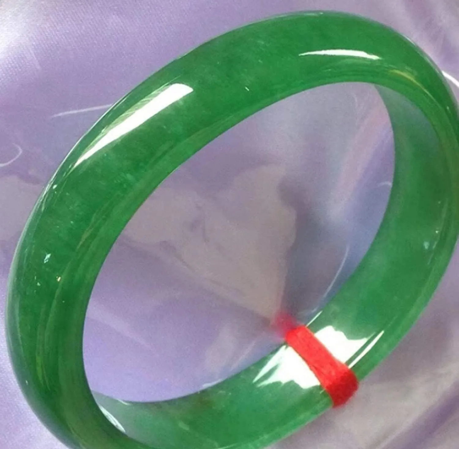 Natural Burmese Emperor Green Jade Bracelet for Women Ice Permeable Jadeite Royal Bangle Jewelry Gift for Mom (Size : 60mm)