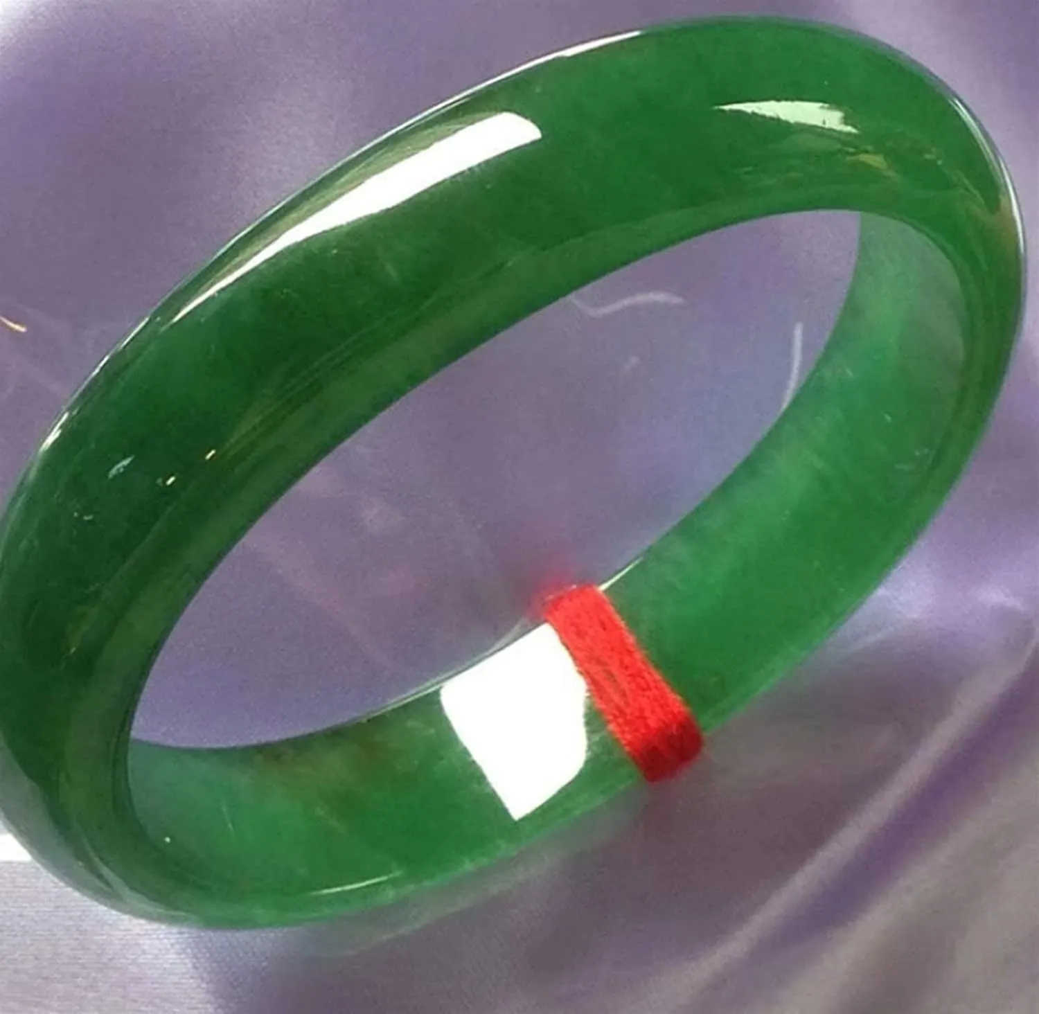Natural Burmese Emperor Green Jade Bracelet for Women Ice Permeable Jadeite Royal Bangle Jewelry Gift for Mom (Size : 60mm)