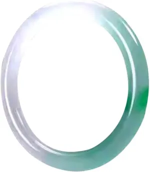 Natural Ice Float Flower Fine Round Bar Bracelet Ice Bottom White Blue Jade Bracelet 58-62mm Fengshui Fashion Jade Bangle bracelet For Women Genuine
