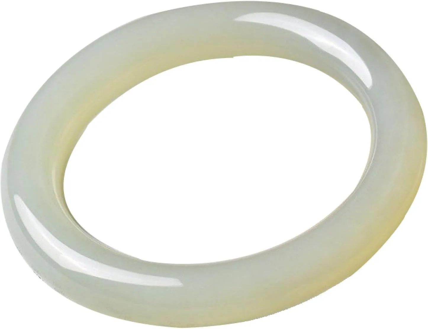 Natural Jade Bangle Bracelet, for Women Authentic White Jade Bracelet Transparent Icehotan Jade Is Round.