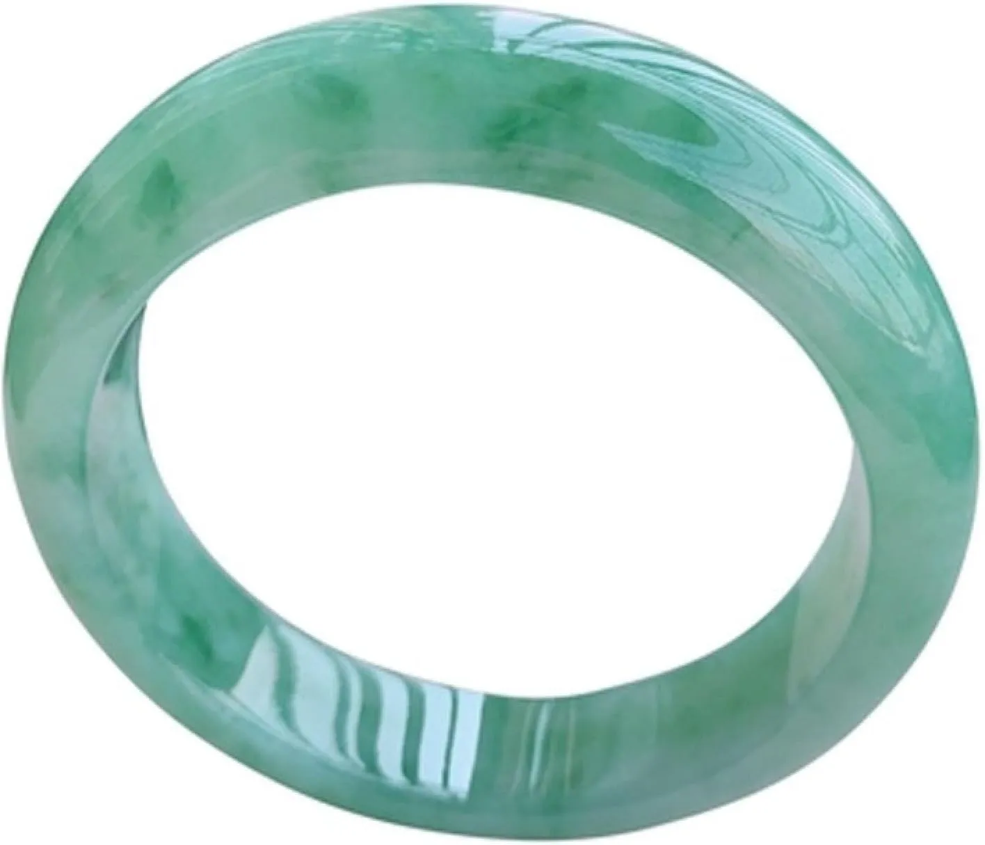 Natural Jade Bangle Bracelet for Women Burmese Retro Eternity Happiness Jade Bangle