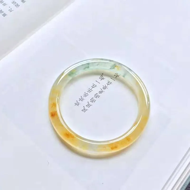 Natural Jade Bangle Bracelet for Women Genuine with 100% Grade A Jade Handmade Bracelets,Healing Protection Good Luck