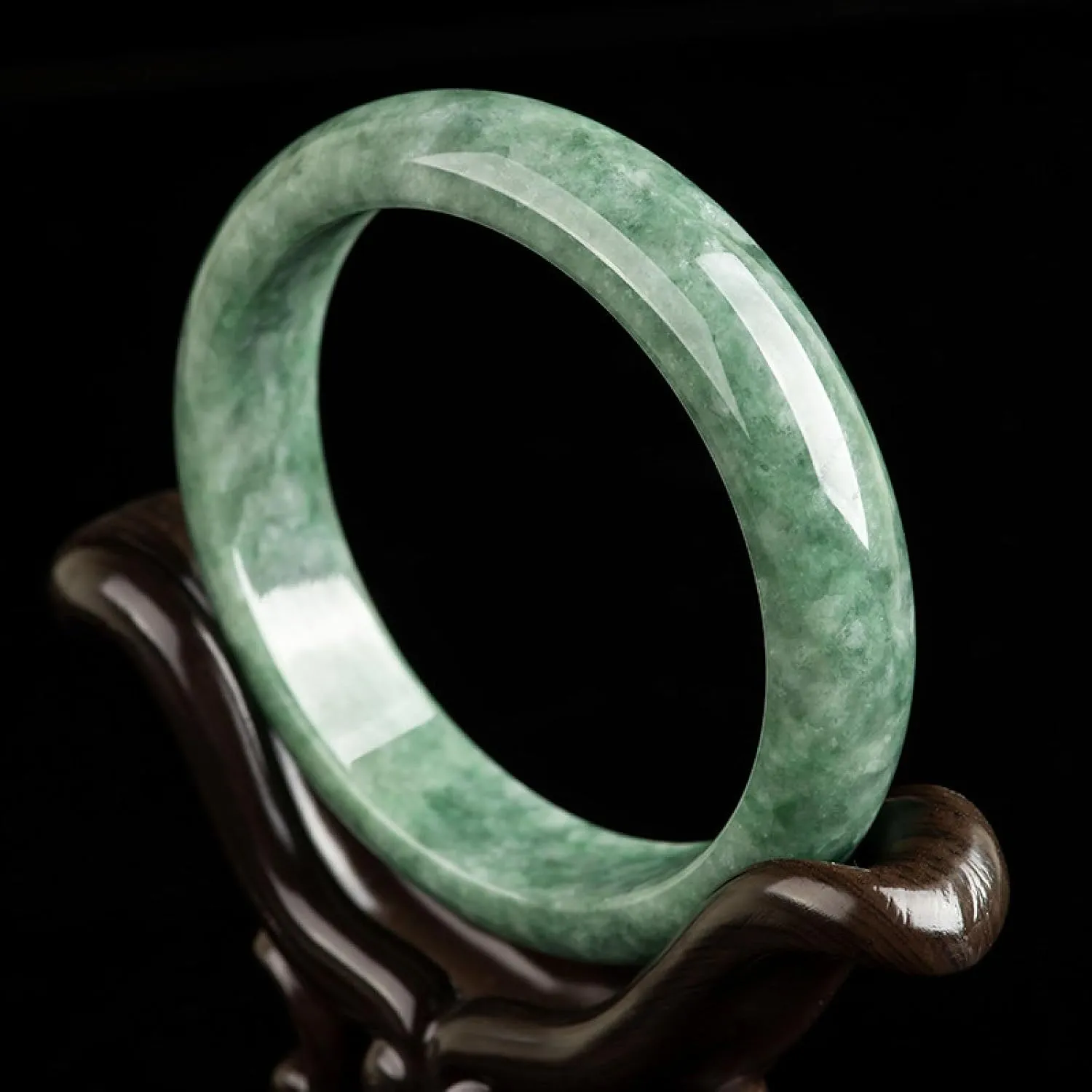 Natural Jade Bracelet for Women, Premium A Grade Jade Bangle, Elegant Gift for Wife Mom, Wellness Jewelry