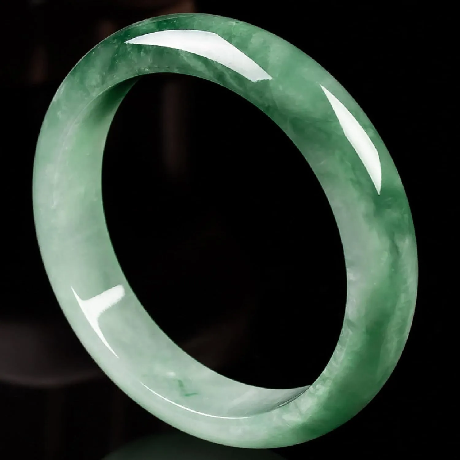 Natural Jade Bracelet for Women, Premium A Grade Jade Bangle, Elegant Gift for Wife Mom, Wellness Jewelry